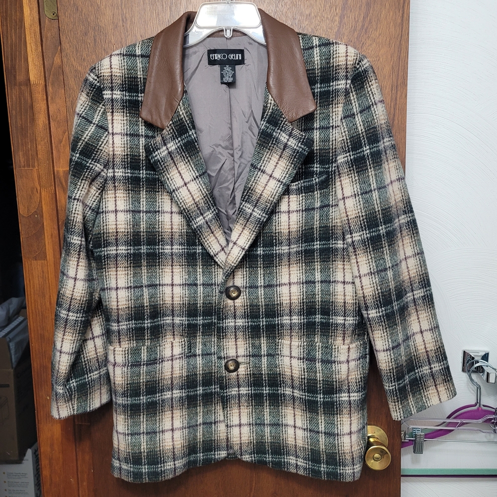 LN. Enrico Gelini Plaid Men's Jacket.  Size M.